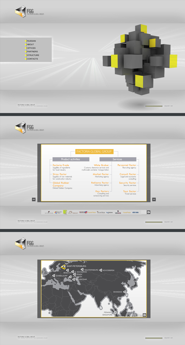 Flash-сайт для Factoria Global Group - factoria 1